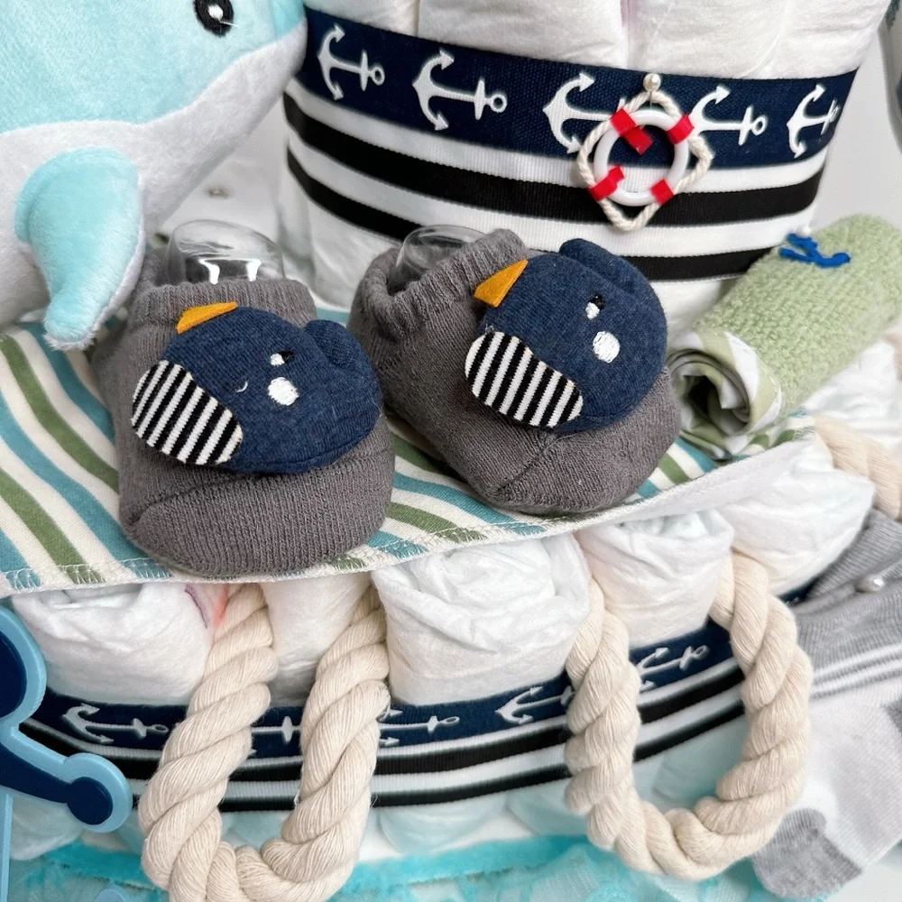 Ship Dolphin Diaper Cake